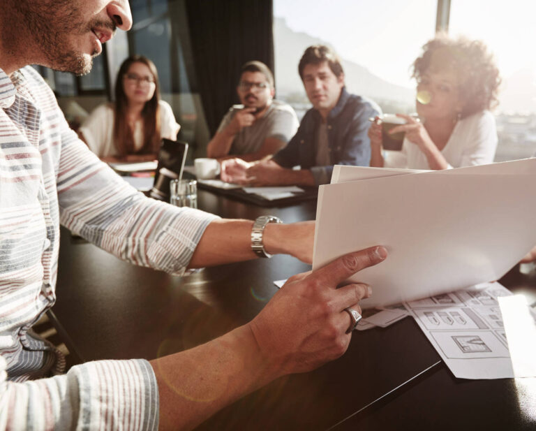 team of event planners in a meeting