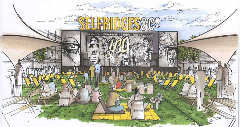 illustrations for event design concept for Selfridges & Co festival event