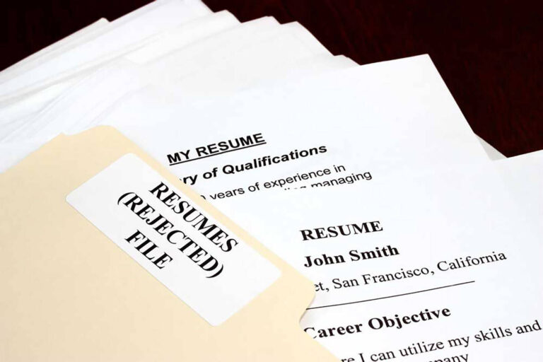 file stuffed with resumes