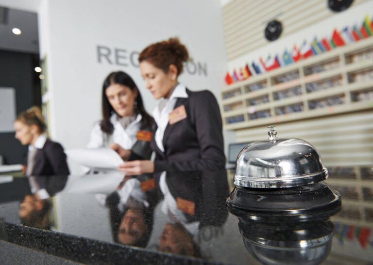 female hotel reception staff