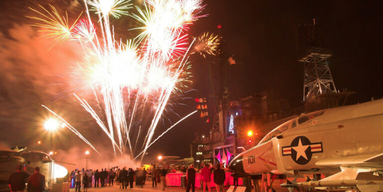 fireworks at an incentive travel program event at an Air Force base by ACCESS Destination Services