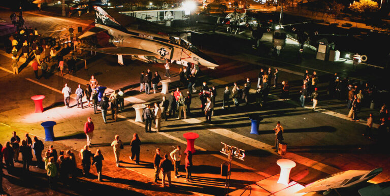 Private event at an Air Force base with a plane