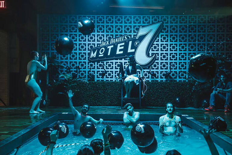 Pool party at Jack Daniels Motel No.7 experiential marketing event