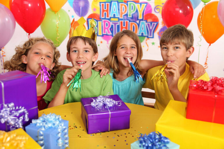 group of kids at a party
