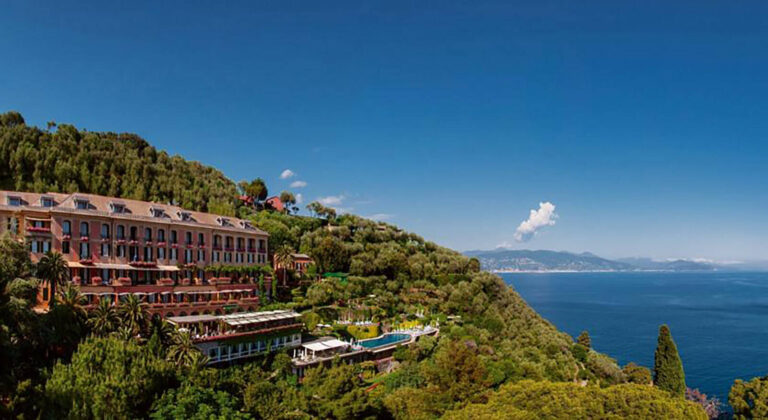 view of the Hotel Splendido, Portofino, Italy