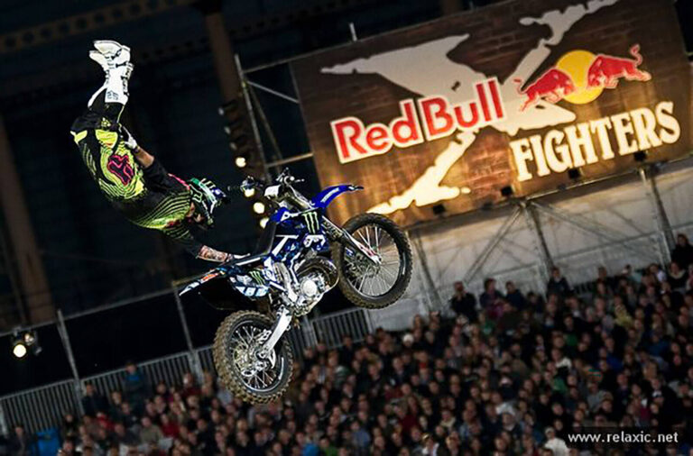 Motorbike stunts at Red Bull X Fighters sporting event London