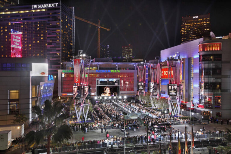 red carpet and exterior of Twilight Breaking Dawn Part 2 movie premiere event